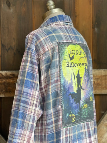 Halloween Series Flannel HAUNTED PATH - Spell Lavender